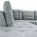 Microfiber Sectional Sofa and Ottoman Set Medium Firm Foam Gray - Relaxing Recliners