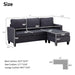 Convertible Couch Sectional Sofa, Gray - Relaxing Recliners