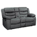 Lexicon Traditional Microfiber Double Loveseat Recliner - Relaxing Recliners