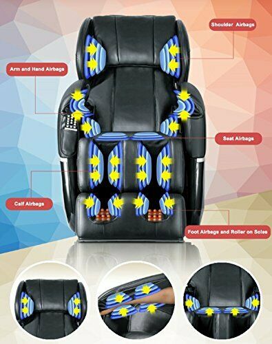 Zero Gravity Full Body Shiatsu Massage Recline Chair With Heat - Relaxing Recliners